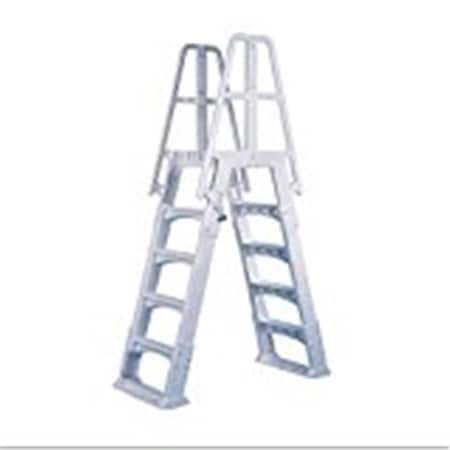 Slide Lock A Frame Above Ground Pool Ladder, White